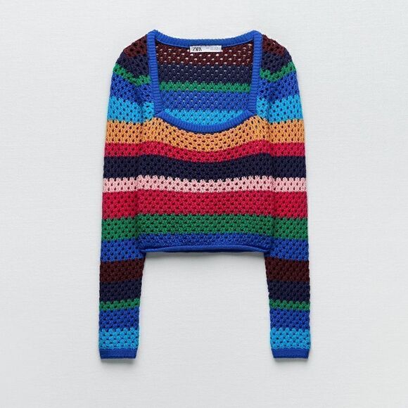 ZARA STRIPED KNIT SWEATER - Picture 14 of 14